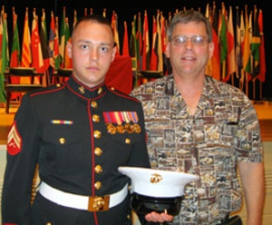 Dr. Scott Turansky with his Marine son, Ben.